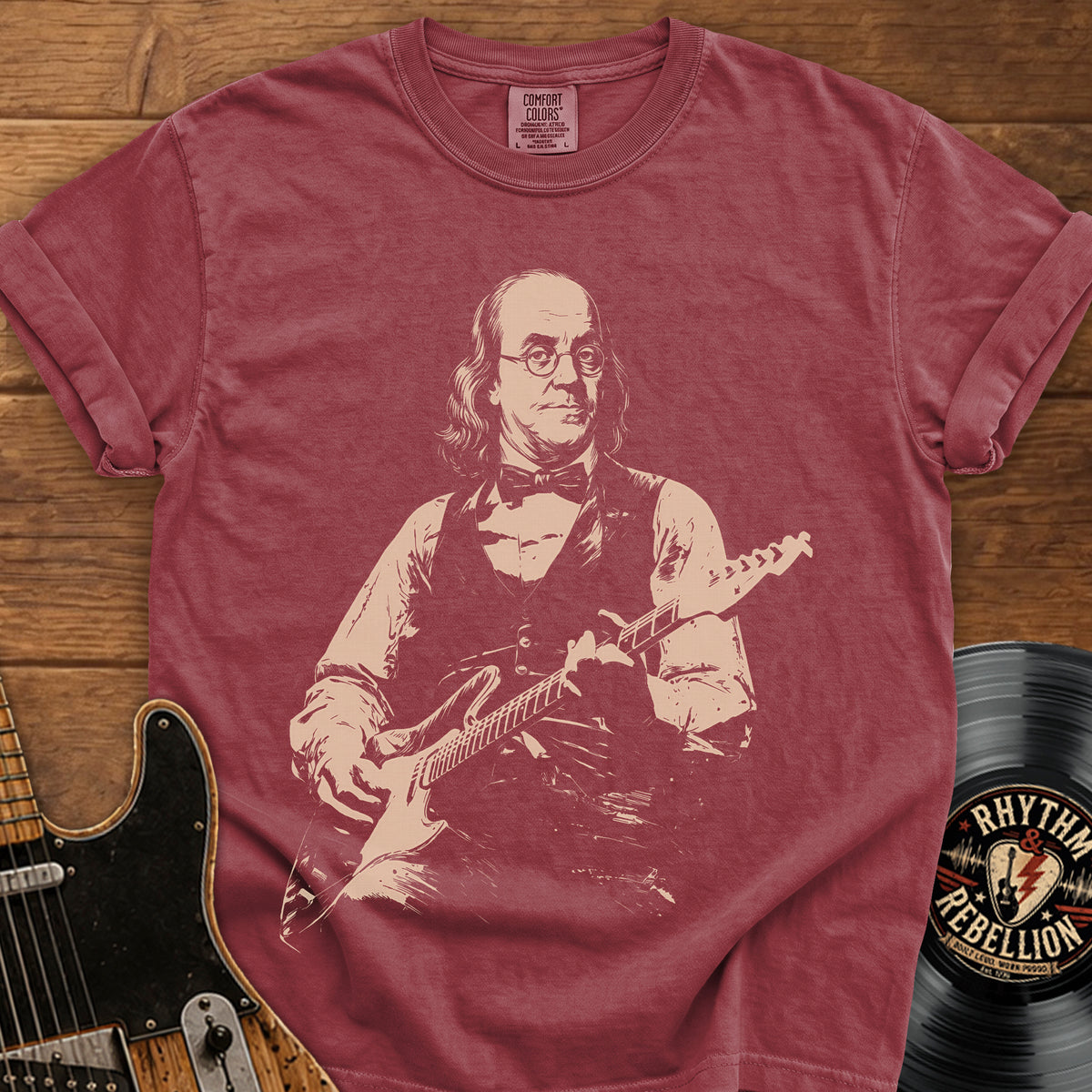 Ben Franklin Guitar T-Shirt