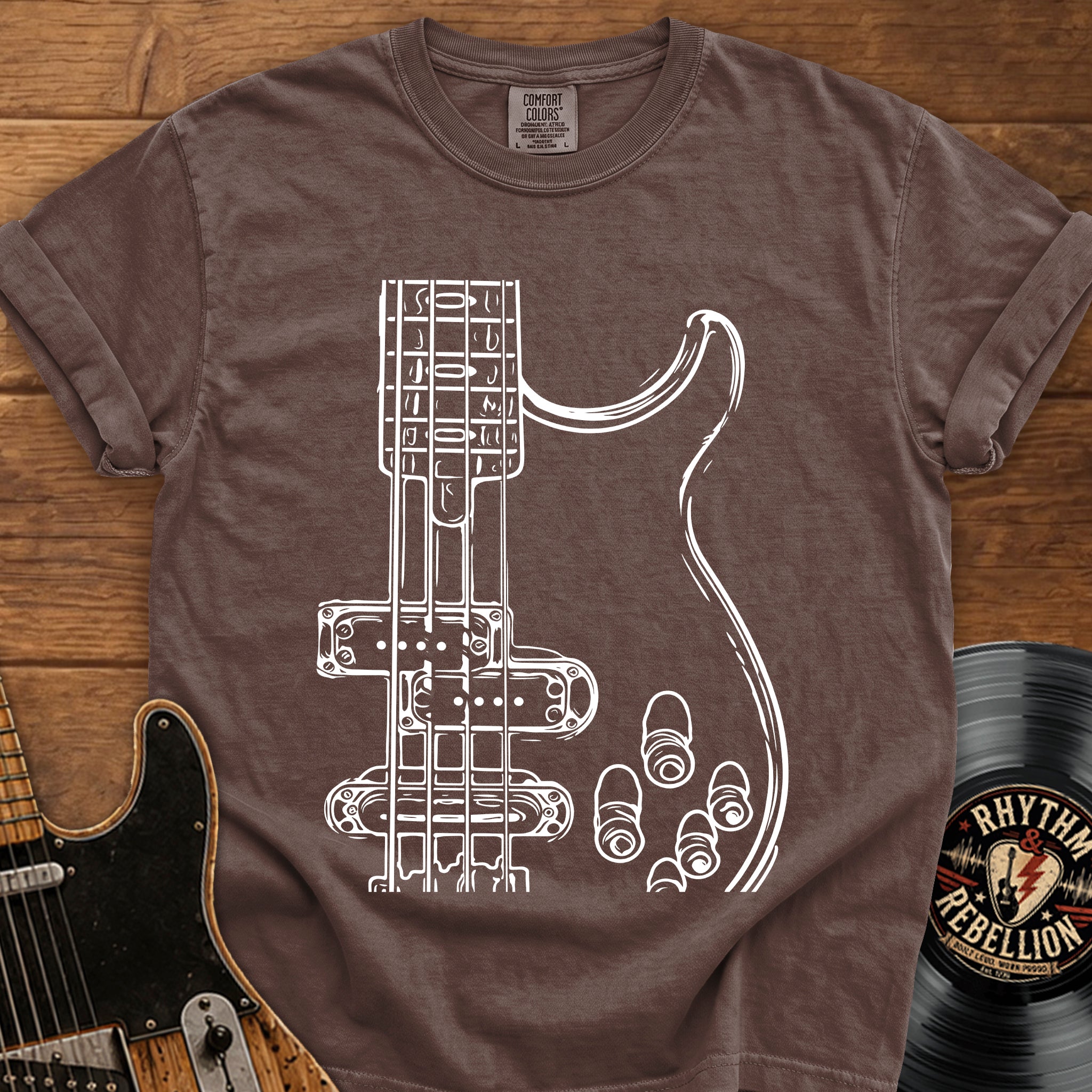 Electric Bass Sketch T-Shirt