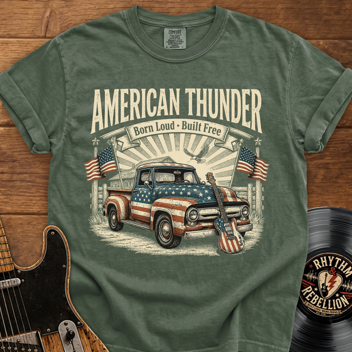 Vintage Truck Guitar T-Shirt