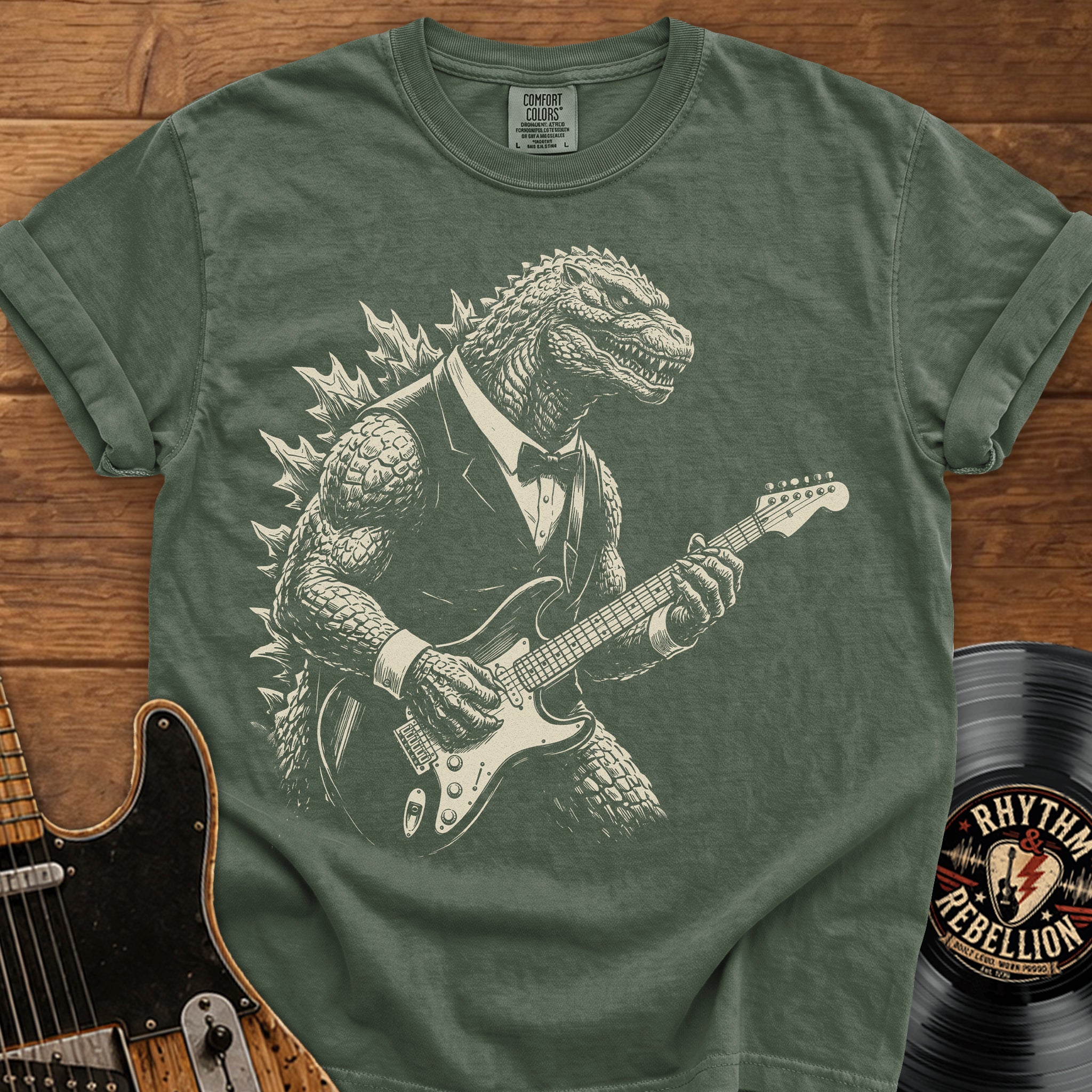 Godzilla Guitar Player T-Shirt