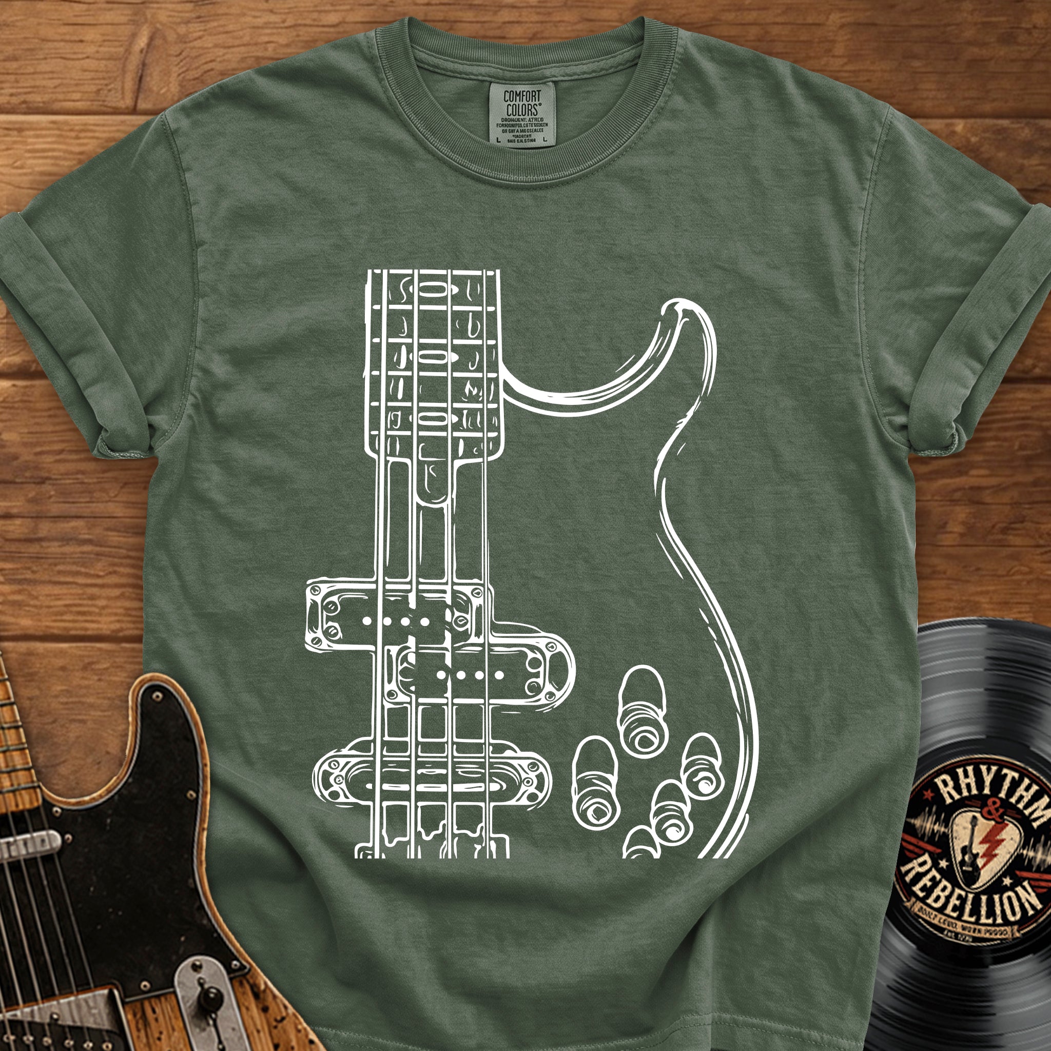 Electric Bass Sketch T-Shirt