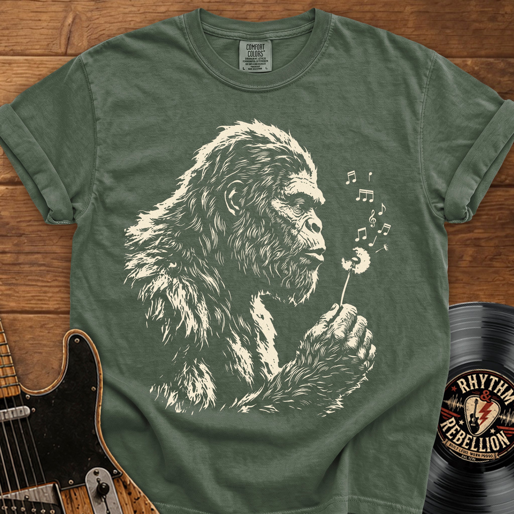 Bigfoot Dandelion T-Shirt — Gentle Sasquatch Graphic Tee