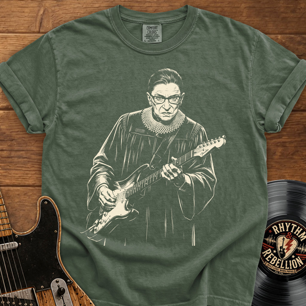 Ruth Bader Ginsburg Guitarist Portrait T-Shirt
