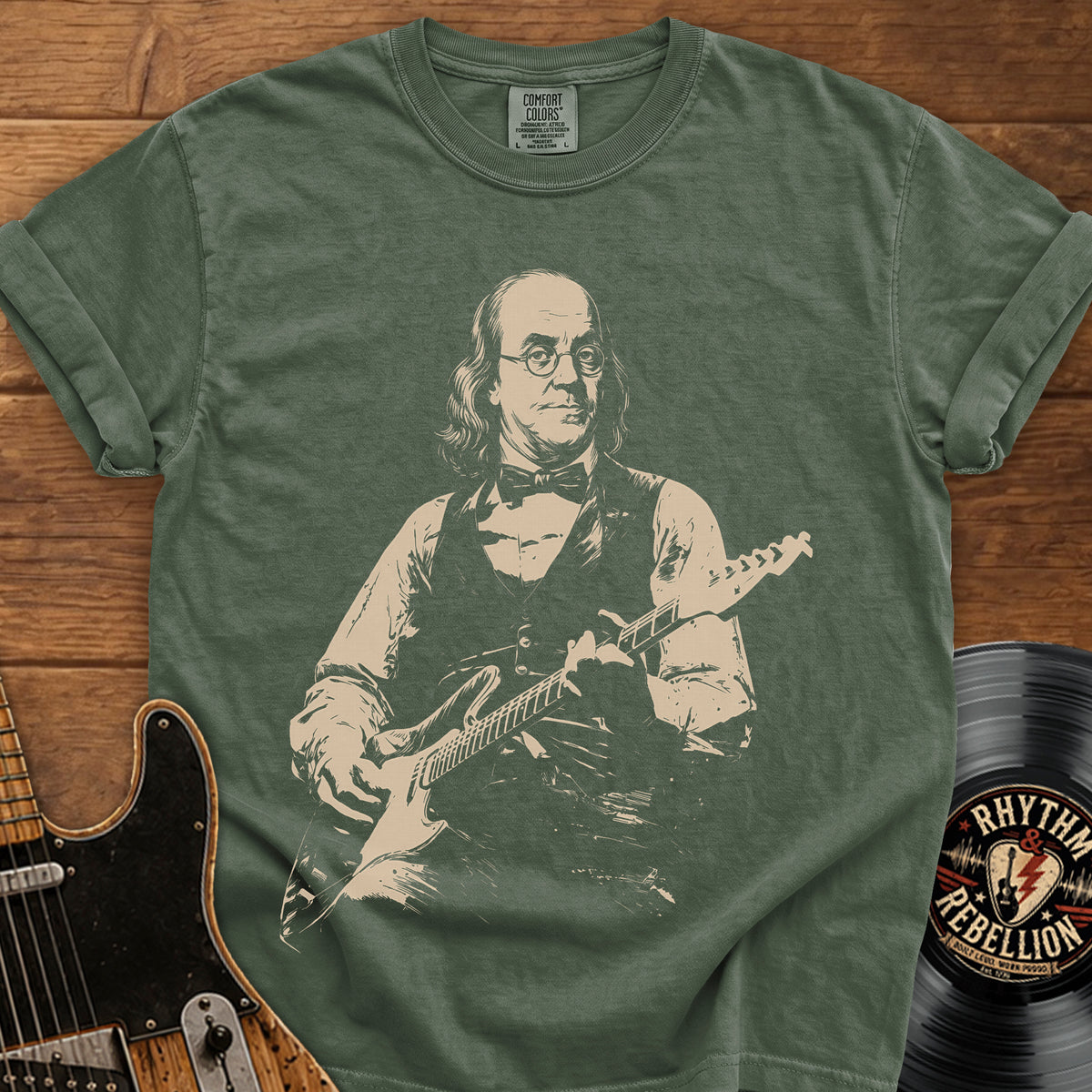 Ben Franklin Guitar T-Shirt