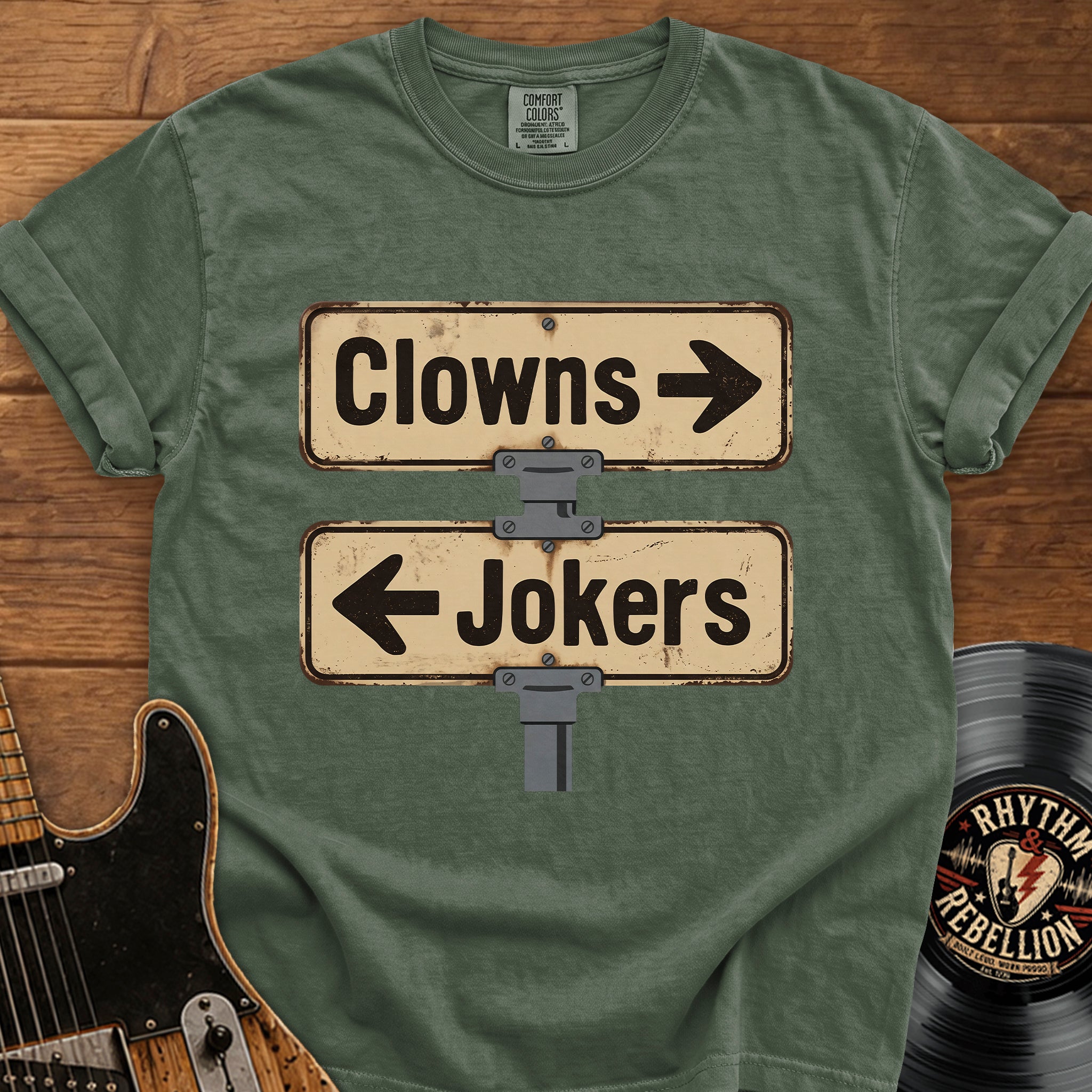 Clowns Left Jokers Right T‑Shirt