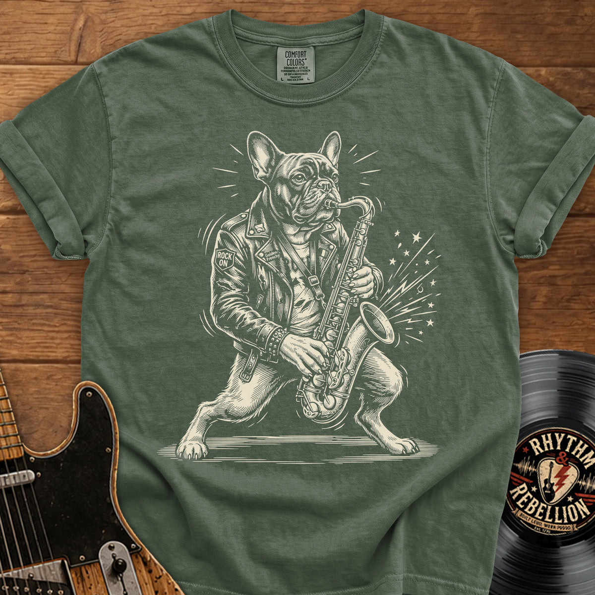 Frenchie Sax T-Shirt