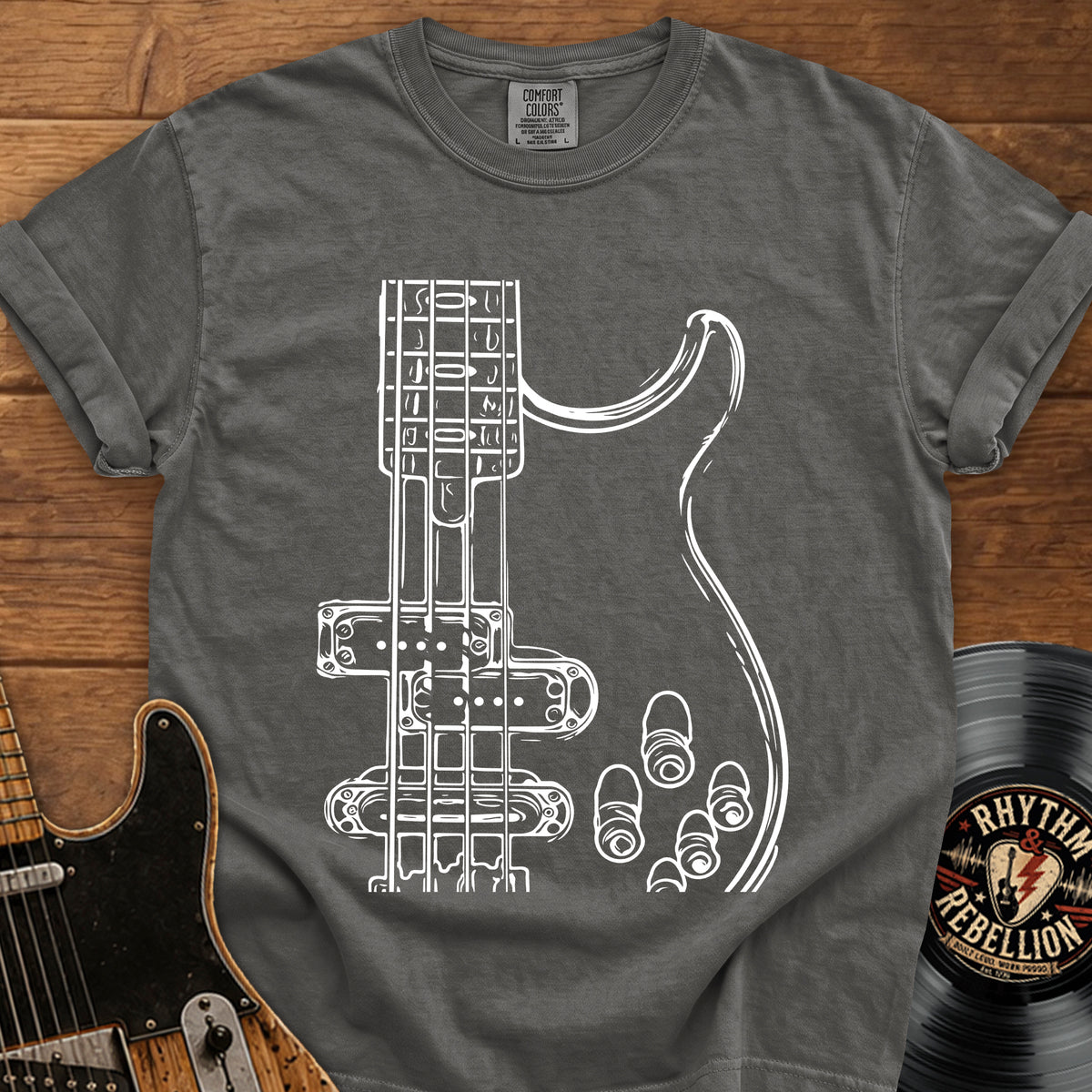 Electric Bass Sketch T-Shirt