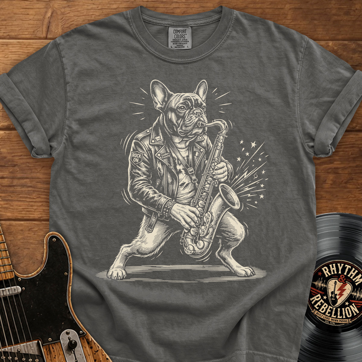 Frenchie Sax T-Shirt