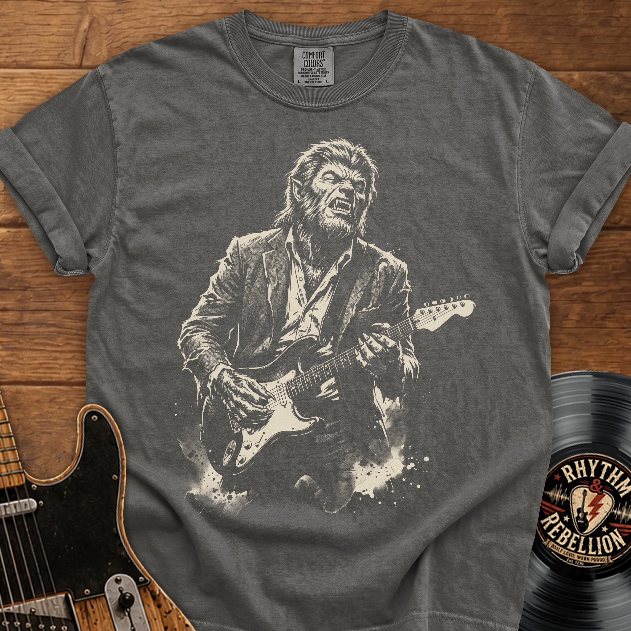 Wolf Man Vintage Rock Music T-Shirt