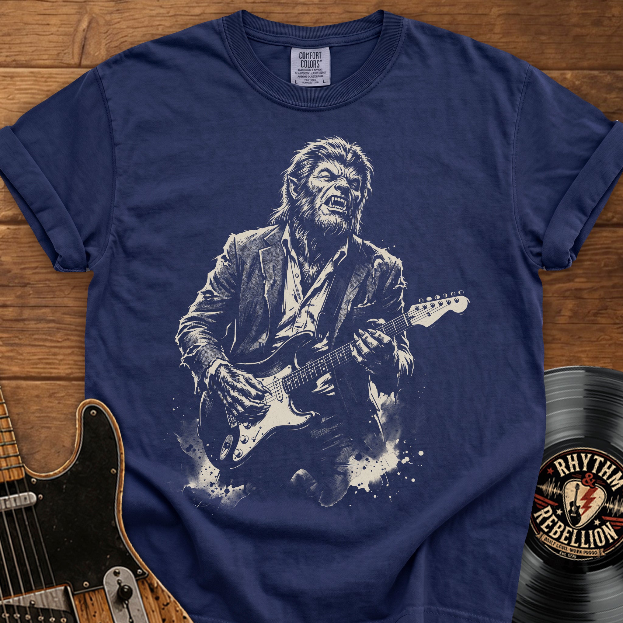 Wolf Man Vintage Rock Music T-Shirt