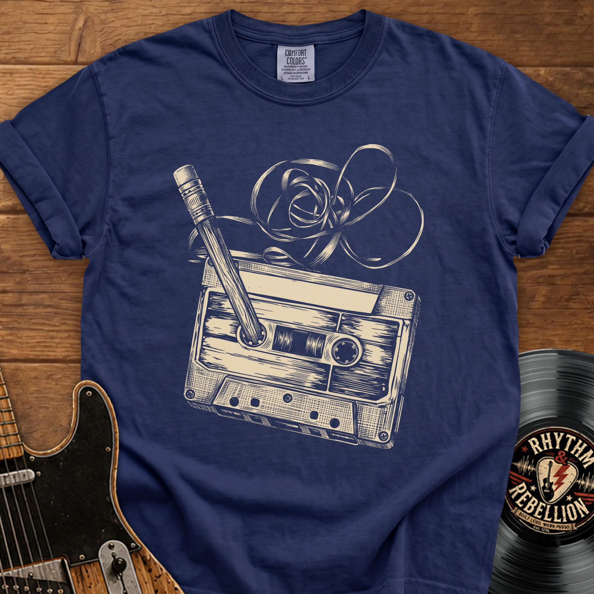 Cassette Tape & Pencil T-Shirt