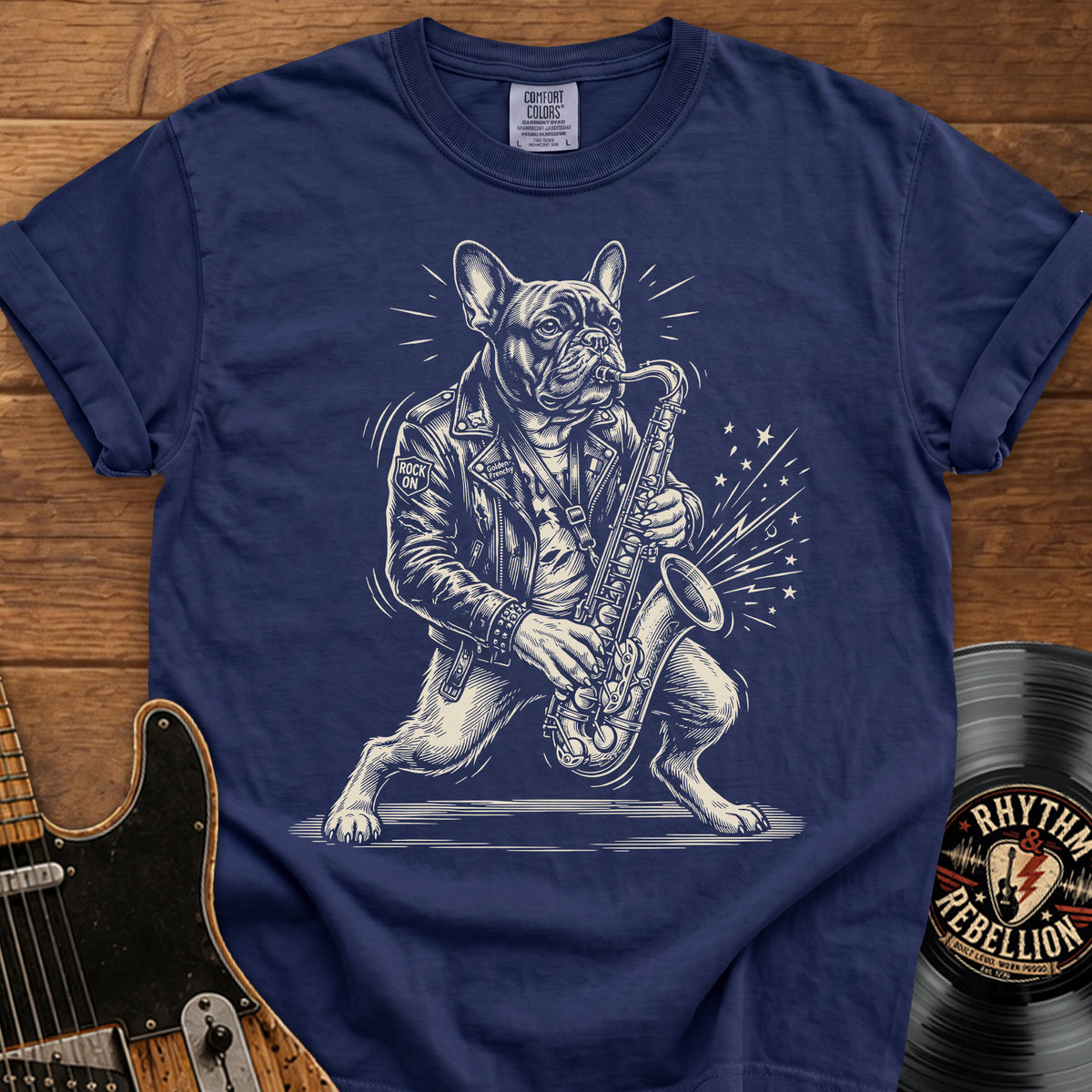 Frenchie Sax T-Shirt