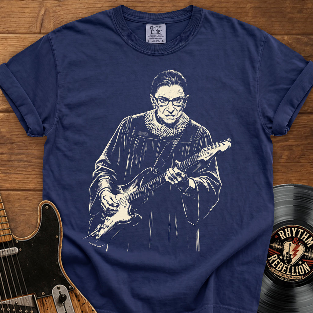 Ruth Bader Ginsburg Guitarist Portrait T-Shirt