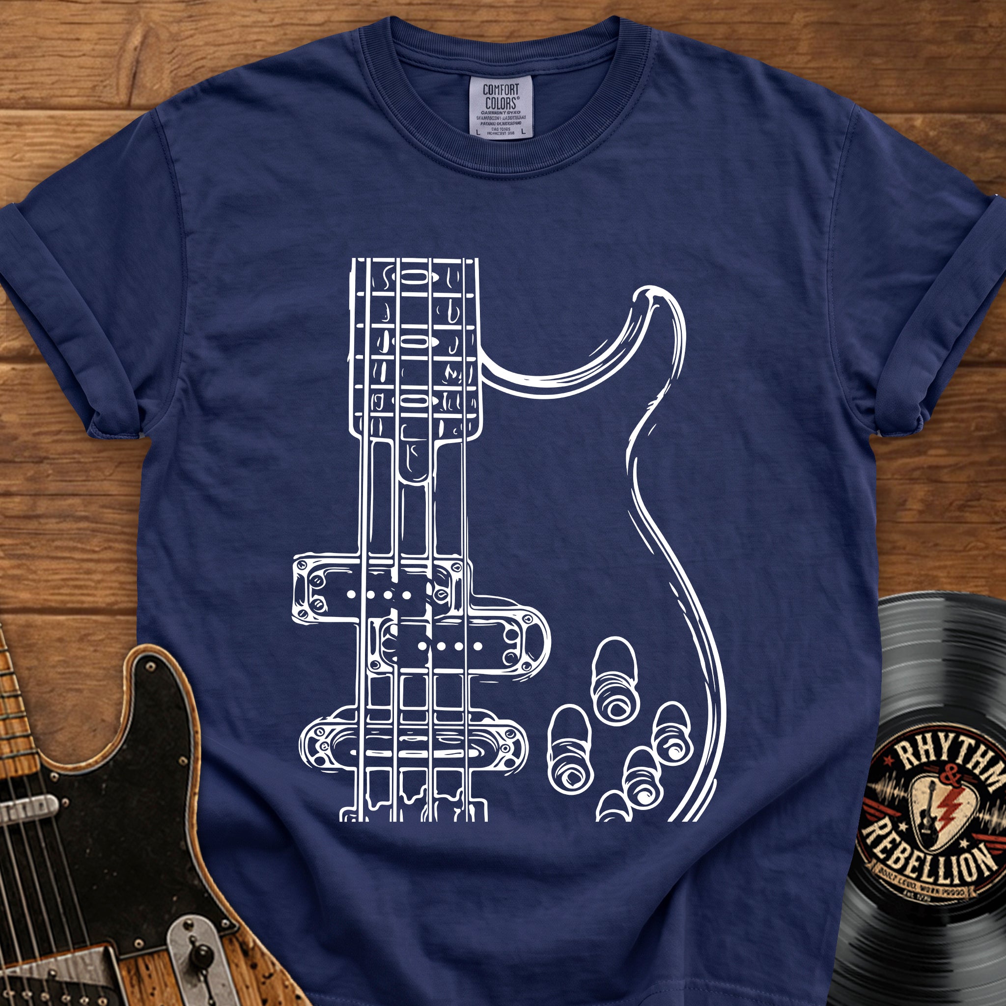 Electric Bass Sketch T-Shirt