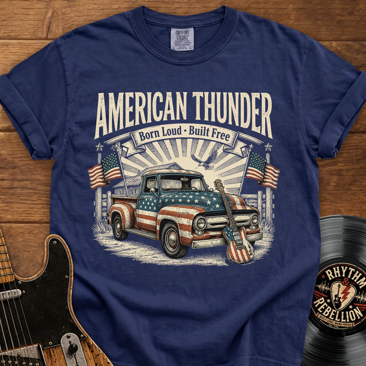 Vintage Truck Guitar T-Shirt