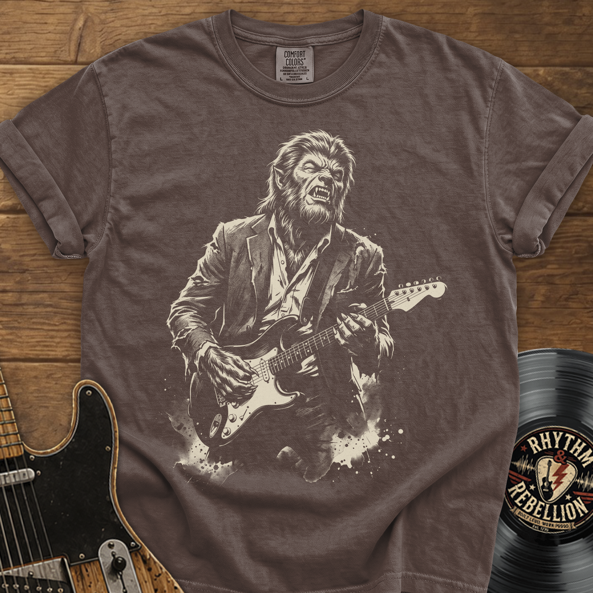 Wolf Man Vintage Rock Music T-Shirt